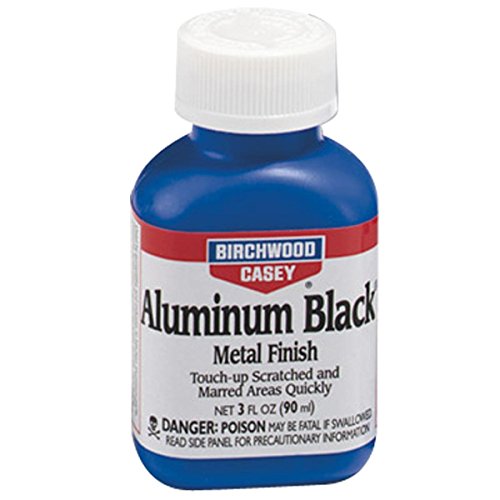 Image of Birchwood Casey Fast-Drying Fast-Acting Aluminum Black Metal Finish for Restoring Scratched and Marred Areas, Gun Cleaning, 3 Ounce Bulk Each