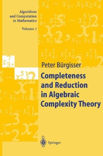 Completeness and Reduction in Algebraic Complexity Theory (Algorithms and Computation in Mathematics Book 7)