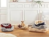 Dehner Lieblinge Hundebett und Katzenbett Sammy, oval, ca. 45 x 40 x 14 cm, Polyester, grau