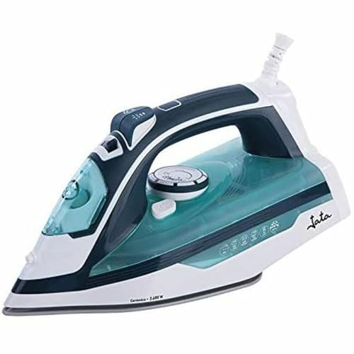Jata PL598C - Plancha de vapor regulable con suela cerámica y 2600 W de potencia. Con sistema de autolimpieza, antigoteo y antical permanente. Golpe de vapor de 190 g. Depósito de 350 ml Jata PL598C - Plancha de vapor regulable con suela cerámica y 2600 W de potencia. Con sistema de autolimpieza, antigoteo y antical permanente. Golpe de vapor de 190 g. Depósito de 350 ml