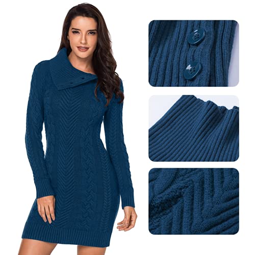 Itsmode Vestito Maglioni Donna Lungo Vestito collo...