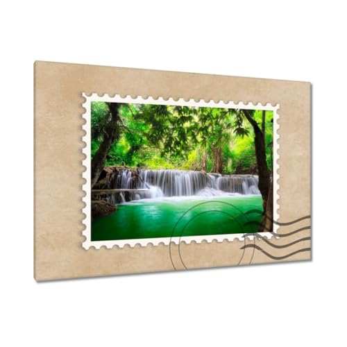 Peinture imprimee sur toile cascade Thailande pour habiller un mur vide 90x60