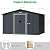 10 x 8 FT Metal Outdoor Storage Shed, Large Metal Tool Sheds with Frame Floor, Air Vents & Lockable Door, Metal Aluminum Storage Shed for Gardens, Backyard, Patio, Garage, Lawn, Gray