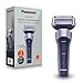 Panasonic Series 500 ES-ERM3FV503 3-Klingen Nass- & Trockenrasierer, wiederaufladbar, japanischer Edelstahl, 10D flexibler Scherkopf, IPX7, USB-C-Ladefunktion, Violett