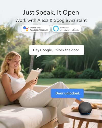 Philips WiFi Keypad Door Lock with Handle, Built-in WiFi, APP Remote Control, Voice & Fingerprint Unlock, Smart Locks for Front Door with Auto Lock, Digital Front Door Lock Set, Keyless Entry Deadbolt - Image 5