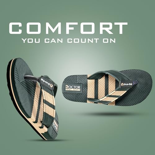 Image of Men Stylish Thong Slippers with Textured Anti-Slip Sole, Comfortable Cushioned Footbed, Lightweight Everyday Wear Slippers for Indoor and Outdoor Use