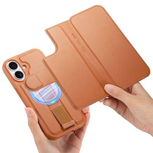 RNOZX For iPhone 16 Pro�p�J�[�h�E�H���b�g���U�[�P�[�X 2in1 ���E���}�O�l�b�g�t���b�v�J�o�[�iFor iPhone 16 Pro�p/�u���E���j