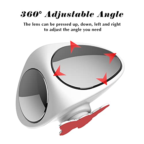 Miytsya Car Blind Spot Mirrors For Car 360°Rotatable Double-Sided Convex Wide Angle Visible White Front Rear View Mirror Universal For Cars Truck Suv (Left+Right) #TOP2