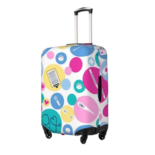 Cute Nurse Print Luggage Suitcase Covers Elastic Washable Luggage Protector Luggage Covers For Suitcase2