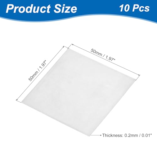 Image of uxcell 10 Pcs Zinc Sheets, 99.9% High Purity Zinc Plate 0.01 inchx2 inchx2 inch(0.2x50x50mm) Metal Zinc Foil Zinc Anode Strip for Science Lab Industry DIY Craft