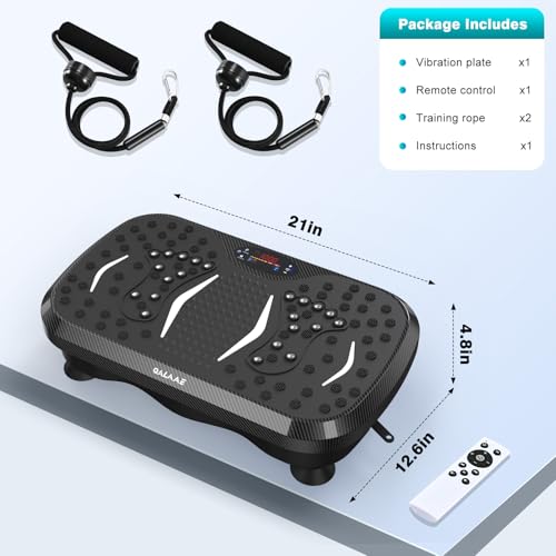 Image of Vibration Plate Exercise Machine, Waver Vibration Plate 400 Lbs Capacity, Full Body Shaker Exercise Machine for Weight Loss, Vibration Platform Machines for Lymphatic Drainage, Black