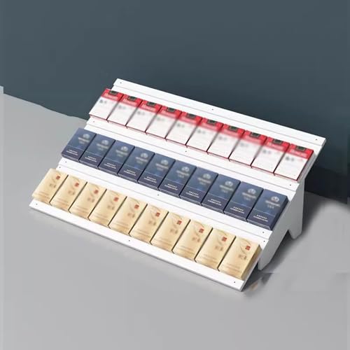Estante para cigarrillos de tienda evita el desorden de paquetes en mostradores