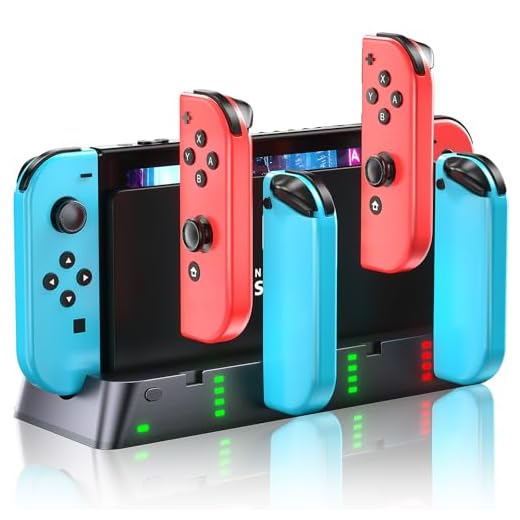 Wenocally Switch Controller Charger Dock Station for PSP Gaming Console Compatible with Nintendo Switch & OLED Model Joy-con, Switch Charging Dock Station Support to Charge 6 Joycons