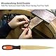Aramox Hartholzfeile, Kohlenstoffstahl Holzbearbeitung Gold Doppelseitige Feile Hartholz Handschneider Holzschnitzwerkzeug Feine Zähne(8in)