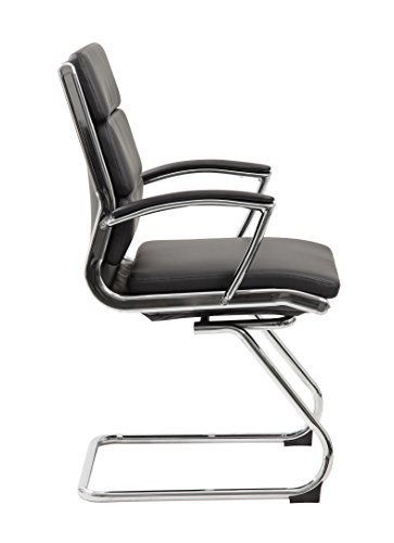 Boss Office Products Executive Mid Back Caressoftplus Chair With Metal Chrome Finish In Black #TOP5