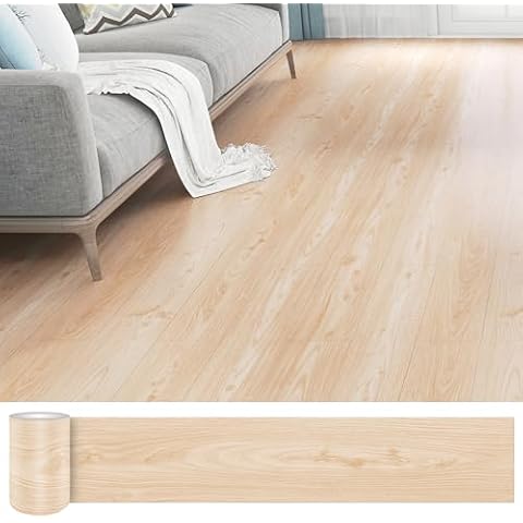 Lareko Natural Wood Color Peel and Stick Flooring Tile Cover