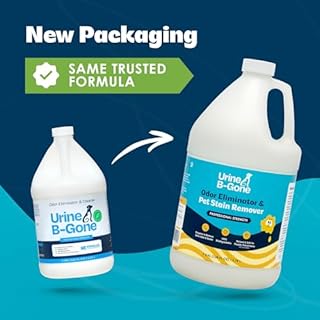 Urine B-Gone, Professional Enzyme Odor Eliminator & Pet Stain Remover, Human, Cat & Dog Urine Cleaner, Effective on Laundry, Carpets & More, Original Scent, 1 Gallon