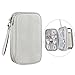 AFXGUSD Portable Organizer for Travel Cables and Accessories Storage Bag for Chargers and Data Cords, Medium Gray