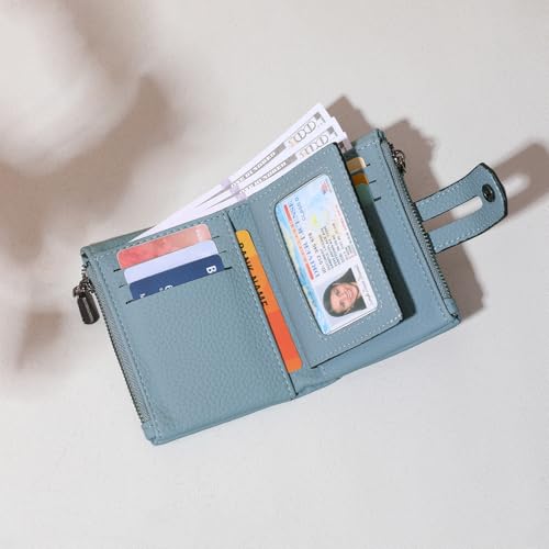 Image of Small Wallet for Women Card Holder with Double Zipper Pockets