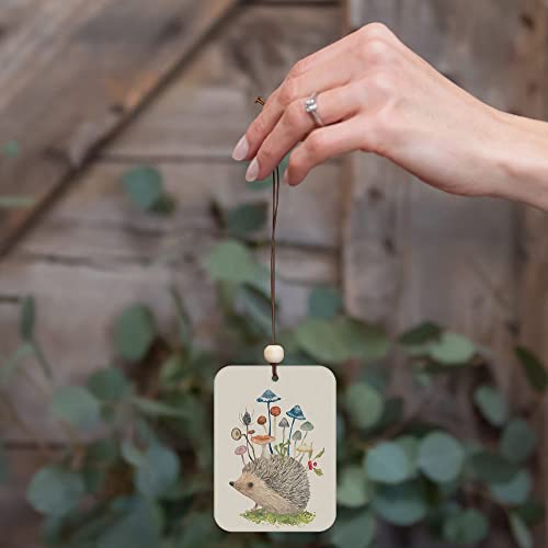 Image of Studio Oh! Hedgehog with Mushrooms Set of 2 Hanging Car Air Freshener, Long-Lasting Fragrance, Odor Eliminator, Scented Car Accessory for Auto Interior, Decorative Air Freshener, 4 x 7.5 in