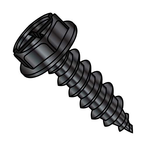 Tornillo autorroscante cabeza acanalada zinc negro 10-16x1/2