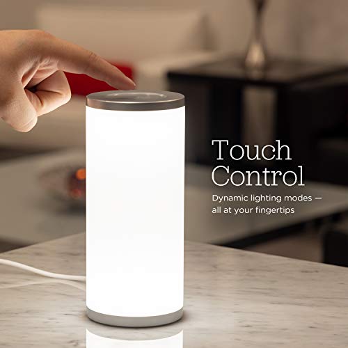 Enbrighten Color-Fusion Led Lamp, Modern Night Light, Touch Sensor, Dimmable Whites & Vibrant Rbg Colors, Dorm Essentials, Ideal For Gaming, Office, Living Room, Kids Bedroom, Reading Light, 58148 #TOP18