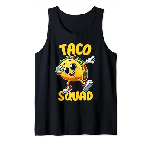 Taco Sqaud Dabbing Funny Taco Mexican Food Cinco de Mayo Tee Tank Top