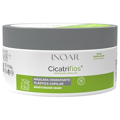 Inoar Cicatrifios Hair Mask with RejuComplex3 for Deep Repair, Conditioning, Frizz Control & Enhanced Softness, 6.7 Fl Oz