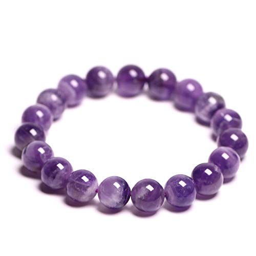 Amethyst Bracelet for E-Energy Protection Reiki Charged Energy Generator Crown Chakra Healing Meditation Crystal Natural Stone Bracelet for Men and Women