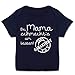 Produktbild Sprüche Baby - Bei Mama schmeckt's am besten - 56-62 - Navy Blau - 68 Meine Mama - E110B - Kurzarm Baby-Shirt für Jungen und Mädchen