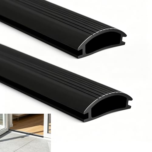2 Pcs 36 Inch Vinyl Replacement Insert for Adjustable Height Aluminum Thresholds with Seals 1-5/16 x 3/8 Vinyl Replacement Insert for Front Under Door Weather Stripping Seal Exterior