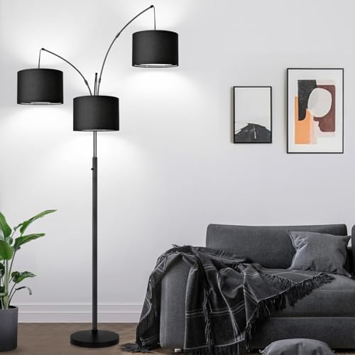 Dimmable Floor Lamp - 3 Lights Arc Floor Lamps for Living Room, 1...