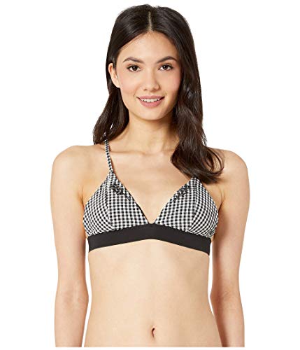 Hauts de maillot de bain femme Hurley triangle à motif Vichy noir et blanc