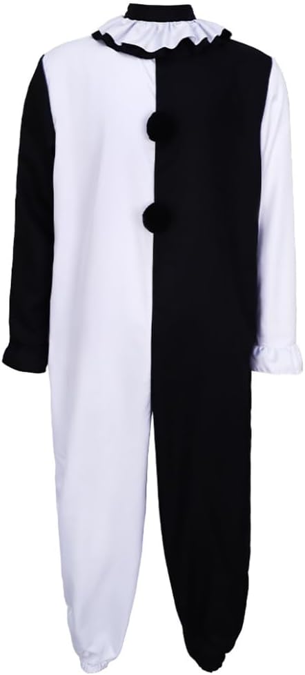 Black White Cosplay Costume Jumpsuit Anime Bodysuit Uniform Outfit Halloween With Gloves - Image 2