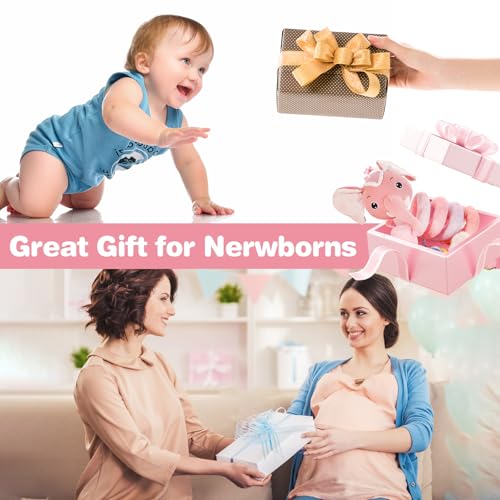 Image of FATI Car Seat ToysBaby Toys 0-6 Months, Spiral Plush Baby Toy for Baby Crib Carseat, Sensory Toys with Squeaker Teether Rattles for 0 3 6 9 12 Months Babies Ideal Gifts