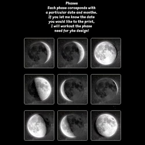Marco de fase lunar personalizado de nogal para decorar tu salón con elegancia 5