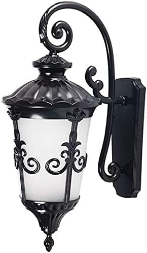 Lampe extérieure solaire noir applique murale vintage jardin patio