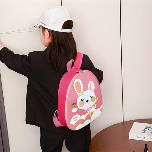 Image of Bembika School Bag The Perfect Children Backpack and School Bags for Kids Compact Stylish Backpack for Kids Kindergarten Backpack and Travel Backpack- (Rabbit|Pink)