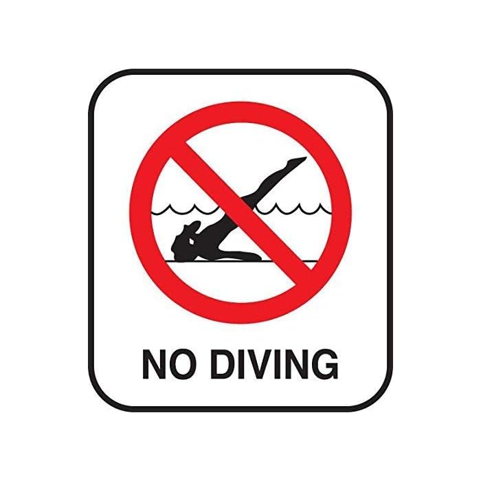 Buy Wall Signs Inlays No Diving Pool Safety Sign With Image Non Skid