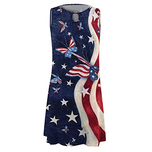 Summer Dresses For Women 2022 American Flag Cold Shoulder Boho Casual Tshirt Dresses A Line Shift Floral Tunic Dress (Xl, Style-03) #TOP3