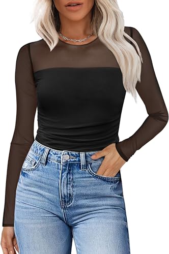 XIEERDUO Date Night Outfits Old Money Clothes Sexy Tops for Women Mesh...