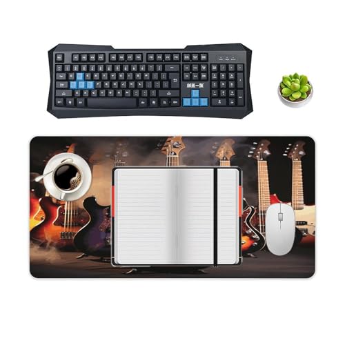Cool Electric Guitar Desk Pad grande goma negro miniatura 4