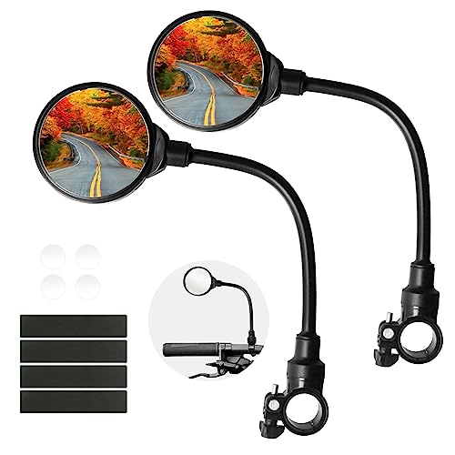 Seelulu Bike Mirror Handlebar Mount(Black-2 piece), Adjustable Rotatable Bicycle...
