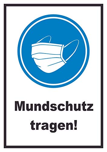 Mundschutz tragen Schild A3 (297x420mm)