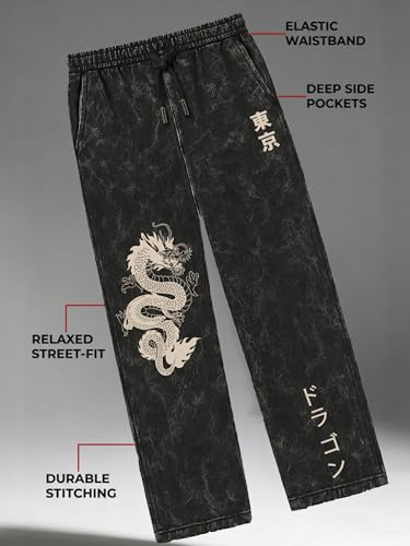 Image of fanideaz Mens Cotton Baggy Trackpant for Men | Streetwear Loose Fit Track Pants for Men | Comfortable Breathable Cotton Casual Wear Lower for man Stylish
