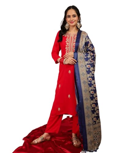Kurta rouge Varanga brodé | Tunique indienne pour femme