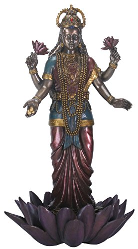 Ytc 9.5 Inch Standing Lakshmi Eastern Statue Figurine, Multicolored #TOP11