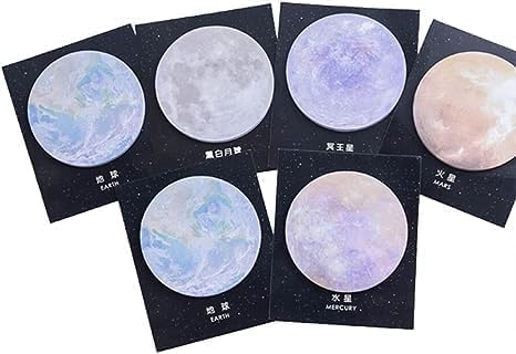 Cute Space Planet Earth Moon Sticky Note Kawaii Paper Memo Pad Self Adhesive Stickers School Office Supplies Stationery Processed Self Stick Note