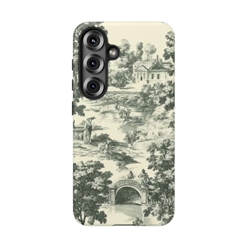 Coque rigide Samsung S25 mate anti-rayures motif vert