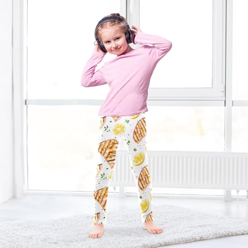 Grilled Fillets Girls Leggings,Workout Leggings for Girls Toddler Athletic Legging Size for 3-10T4